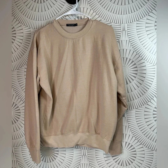 Nasty Gal Women’s Crew Neck Sweatshirt Tan Medium - Picture 1 of 4